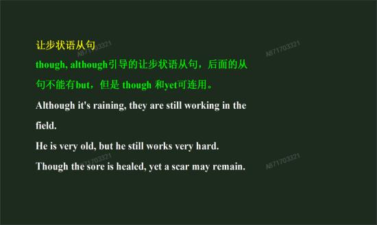 讓步狀語從句（Adverbial Clause）的用法